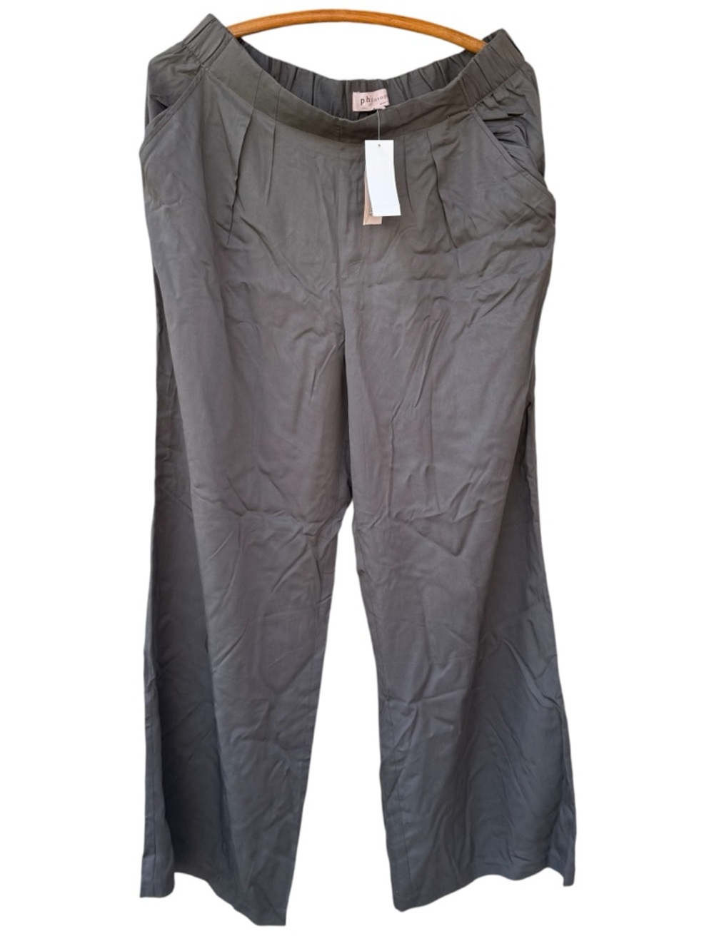 PHILOSOPHY Women's Gray Elastic-Waist pants, NWT relaxed fit pants